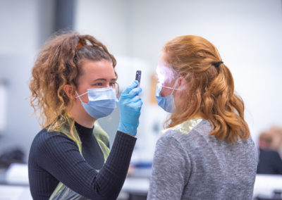 University of St Andrews Students, wearing masks using Arclight for examination