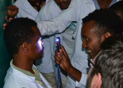 Arclight Training, group Students learning to use the device in Ethiopia.