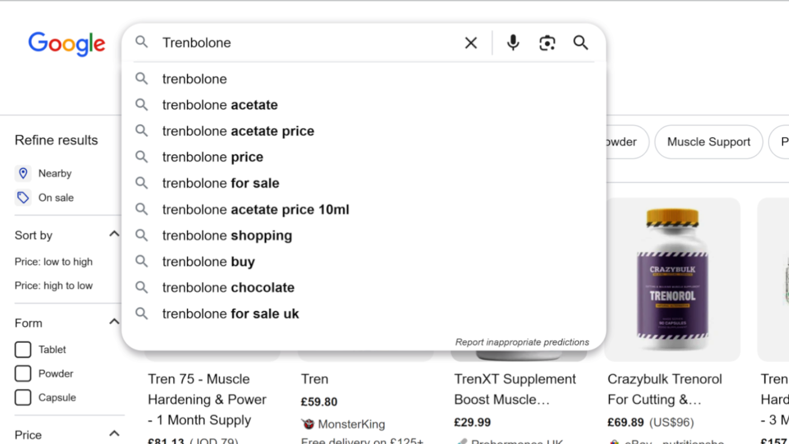 Tracking online interest in anabolic-androgenic steroids