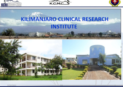 Kilimanjaro Clinical Research Institute Presentation Pg 1