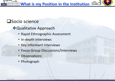 Kilimanjaro Clinical Research Institute Presentation Pg 3