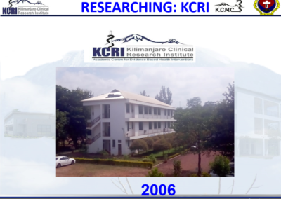 Kilimanjaro Clinical Research Institute Presentation Pg 9